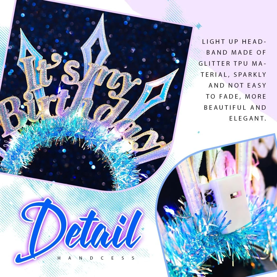Світлодіодна Обруч на голову на день народження для фестивалю, фото №3