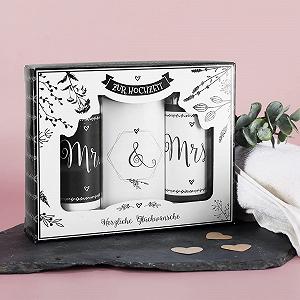 Подарочный набор гелей для душа Mr & Mrs для свадьбы synthetic.ua - Фото 1