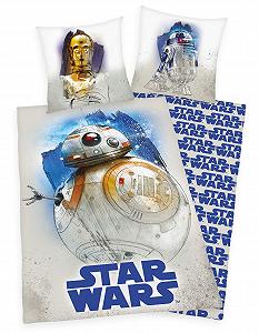 Постільна білизна Disney Star Wars BB8, C3PO, R2D2 80 x 80 см + 135 x 200 см, 100% бавовна на блискавці - Фото 1