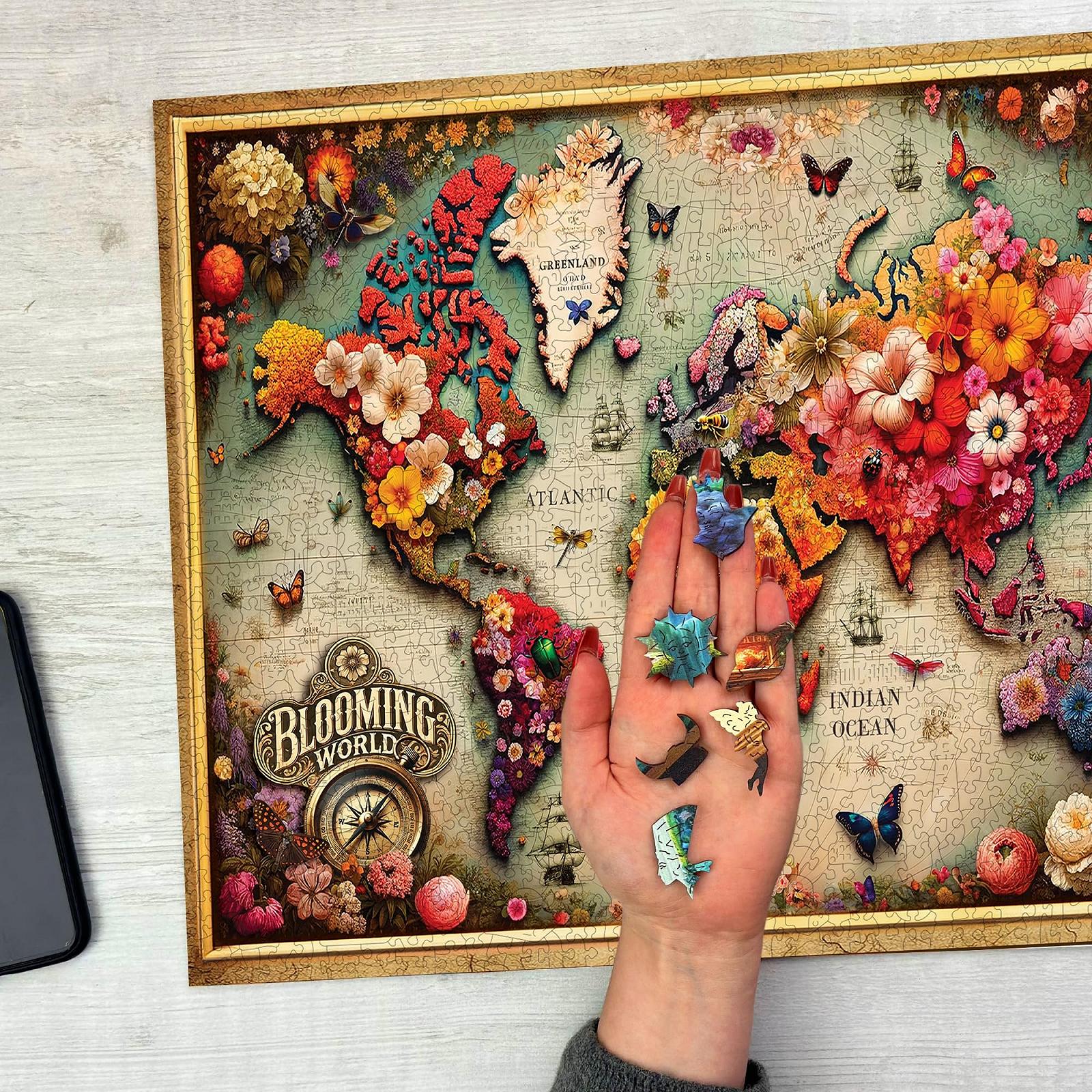 Дерев'яний пазл WOODEN.CITY Colourful Card 1000 елементів 54 x 39,4 см, фото №1