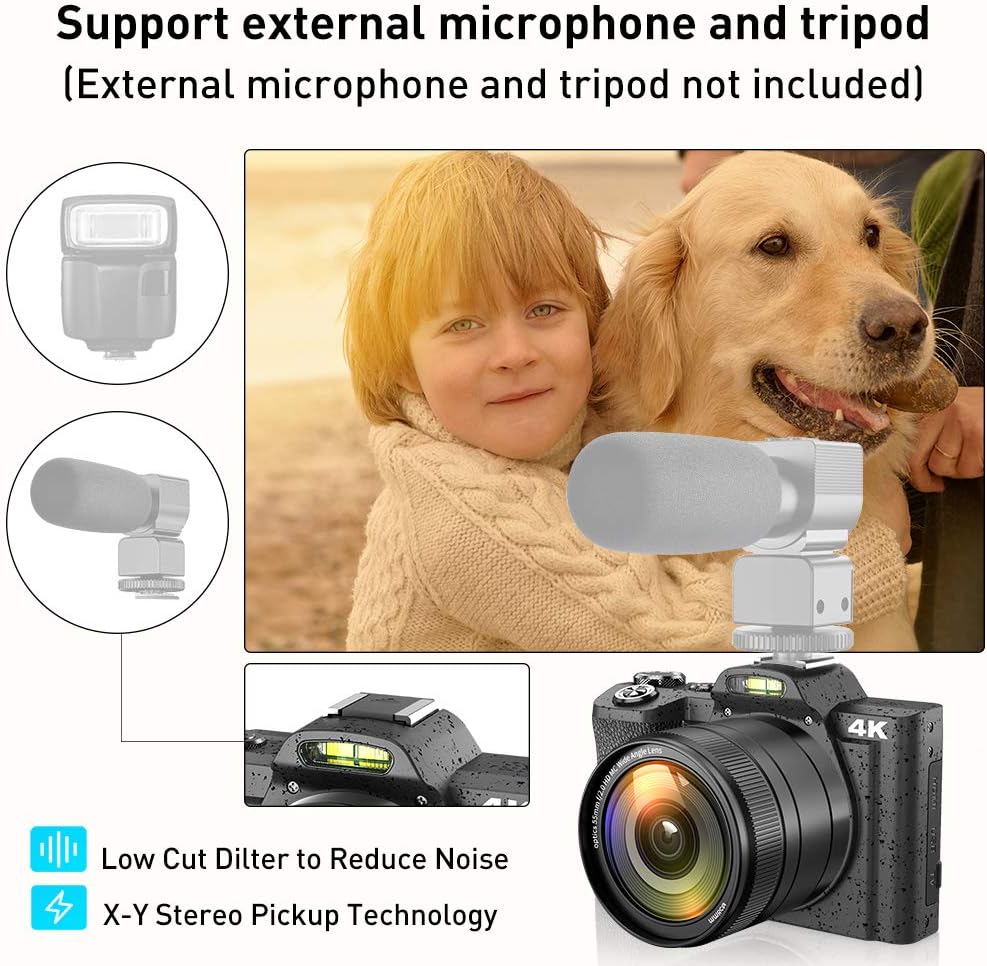 Фотоапарат IXNAIQY DC201 48 Мп / CMOS / 4K 60 fps / 16X зум / Wi‑Fi / Чорний, фото №5
