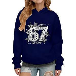 Худи с мемом 67 Six Seven для мальчиков, худи с длинными рукавами и принтом мороженого 67, повседневные свитшоты, уличный пуловер, повседневное модное худи для девочек и мальчиков - Фото 1