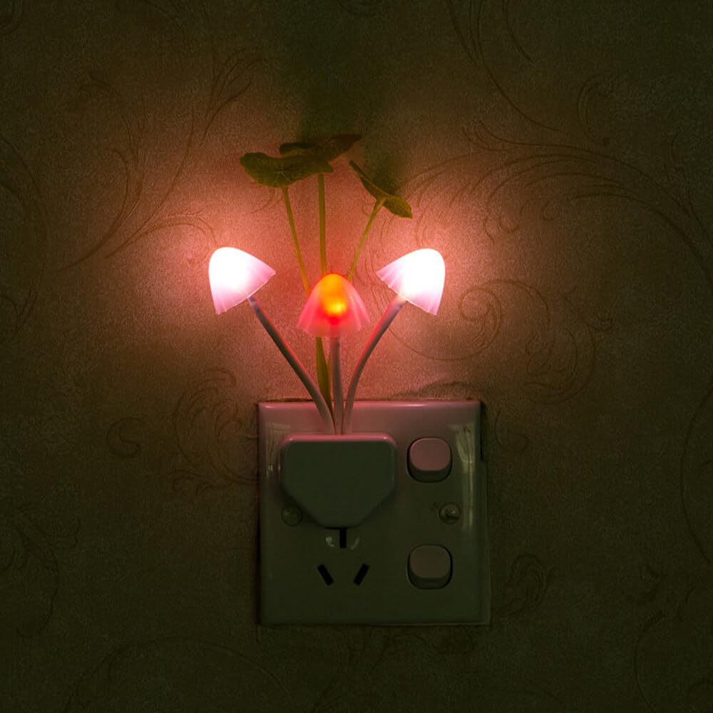 ALLOMN Грибок Night Light Children LED Нічний світильник Автоматичний датчик Lotus Leaf, фото №5