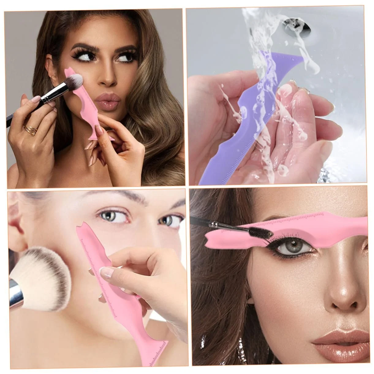 Трафарет Ipetboom Силіконовий для макіяжу, фіолетовий, фото №5 Трафарет Ipetboom Силіконовий для макіяжу, фіолетовий, фото №5