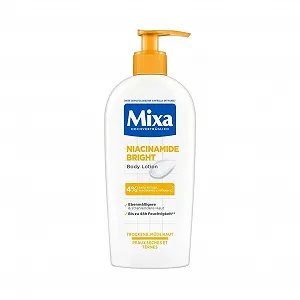 Лосьон для тела Mixa Увлажняющий, подходит для лица, тела и рук, для сухой и уставшей кожи, Niacinamide Bright, гипоаллергенный, 250 мл - Фото 1