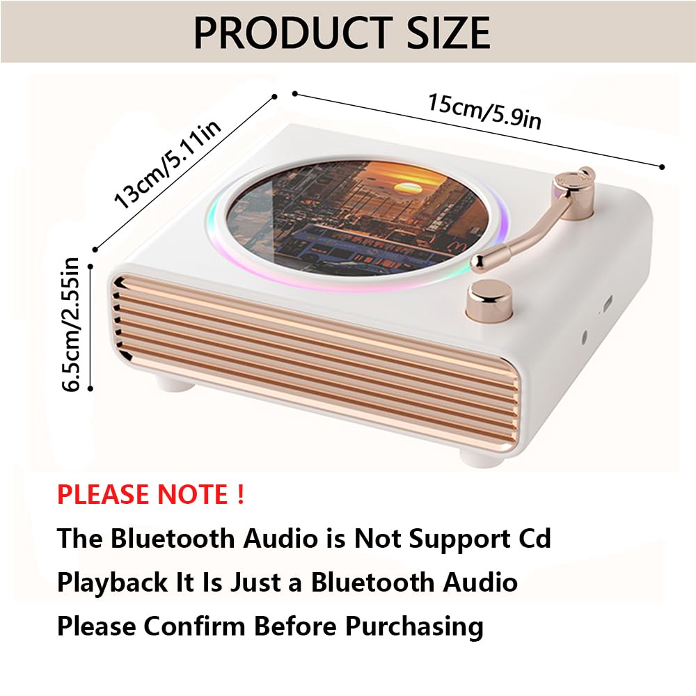 Bluetooth Плеєр Музичний Портативний Desktop Player Bluetooth 5.0 Вбудований Подвійний HiFi Динамік, фото №2