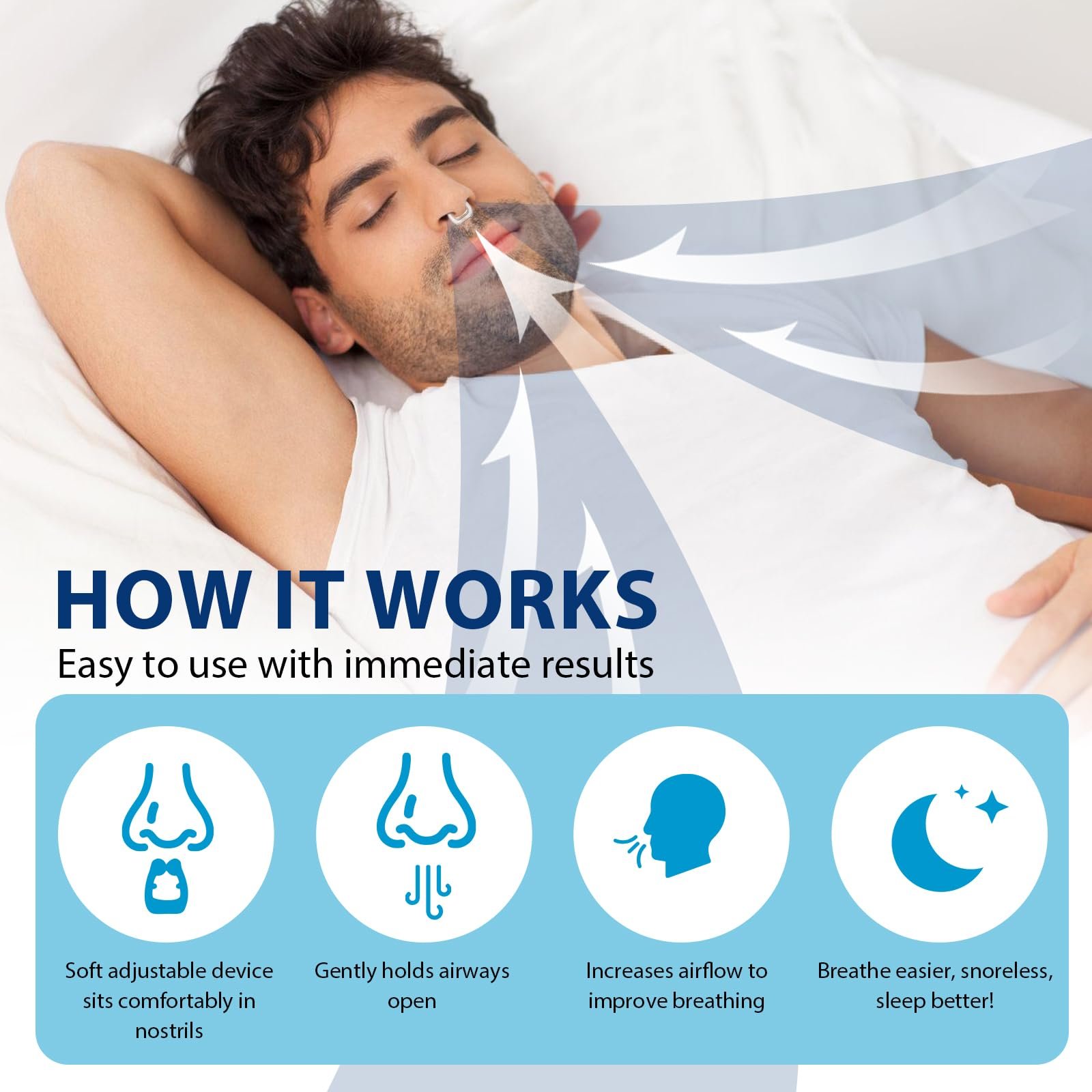 Стопери від хропіння (10 шт.) Магнітна силіконова кліпса для носа Покращує дихання, фото №5 Стопери від хропіння (10 шт.) Магнітна силіконова кліпса для носа Покращує дихання, фото №5