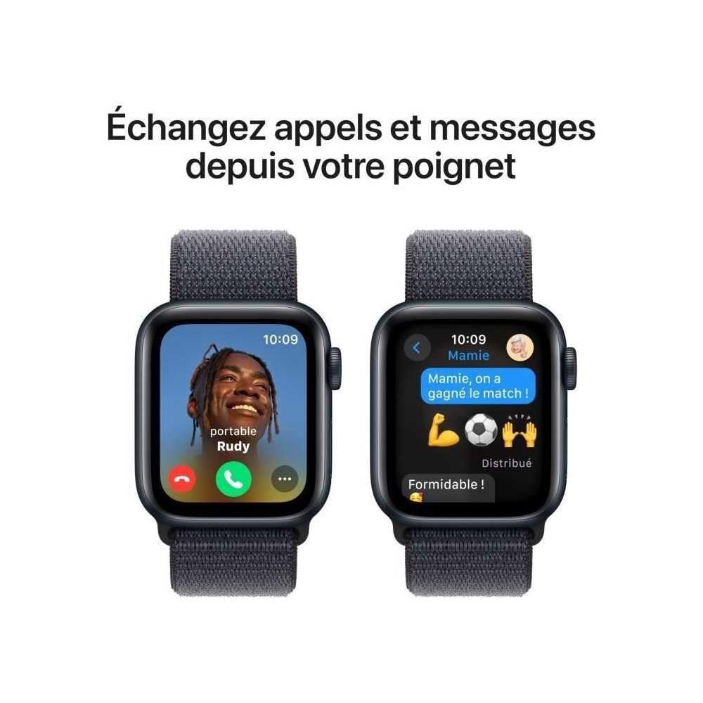 Смарт-годинник Apple Watch SE (2nd Generation) GPS 40мм, алюмінієвий корпус, спортивний ремінець, чорнильний колір, розмір One Size, фото №4