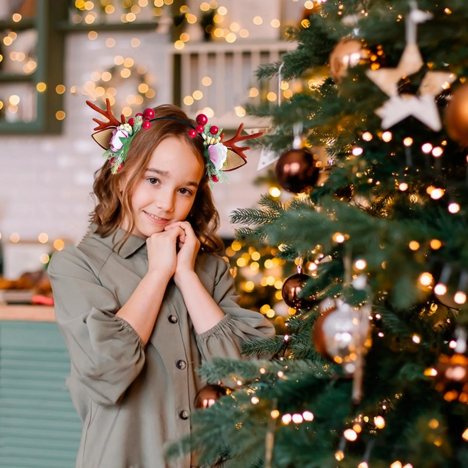 Обруч Різдвяні роги, фото №3