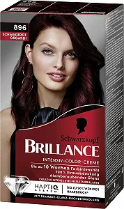 Крем-фарба для волосся Brillance Intensive Colour 896 Black Red Organdi (6 x 160 мл), перманентна фарба для волосся з діамантовим блиском та кондиціонером для догляду synthetic.ua - Фото 1
