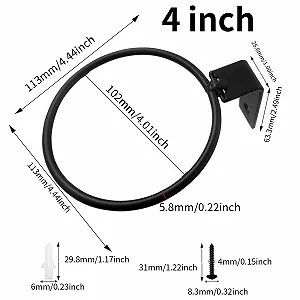 Кольца-держатели для цветочных горшков настенные складные металлические Черные 10 см 3 шт. synthetic.ua - Фото 1
