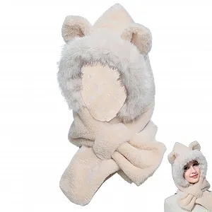 Теплый шарф с капюшоном Ветрозащитный - Фото 1