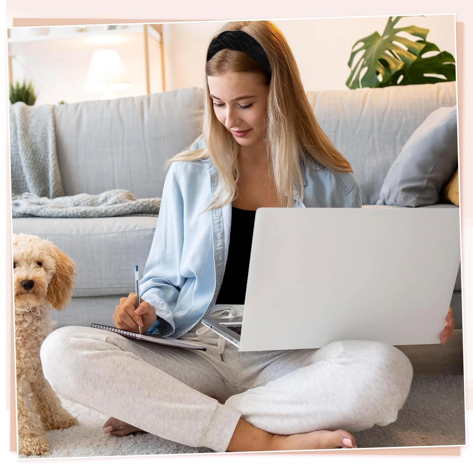 Обруч для волосся плетений Оксамитовий Чорний, фото №5