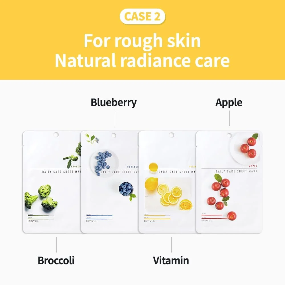 Тканинна маска для обличчя Eunyul Daily Care 12 шт, 12 видів, 22 мл x 12 шт, фото №5