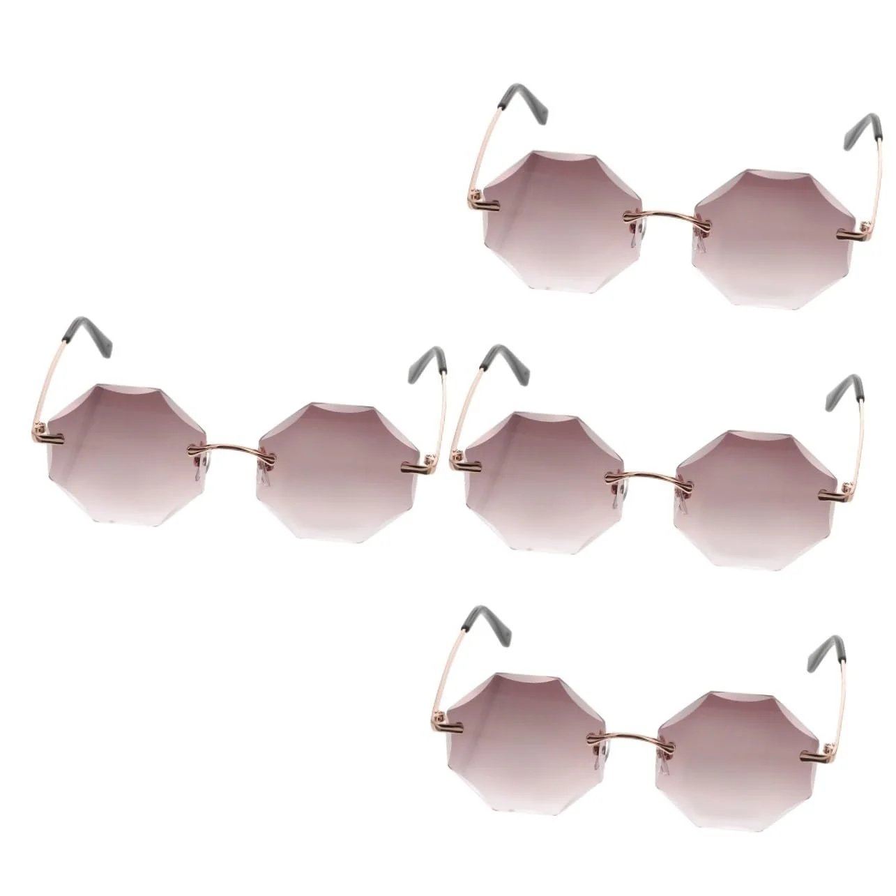 Сонцезахисні окуляри PACKOVE Без оправи Ретро-дизайн 90-х 4 шт., фото №1