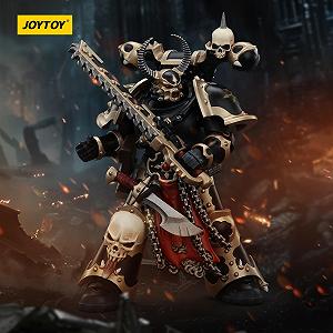 Фигурка JOYTOY Warhammer 40k Космические Десантники Хаоса Черный Легион Избранный с комби-мелтой и цепным мечом 1/18 synthetic.ua - Фото 1