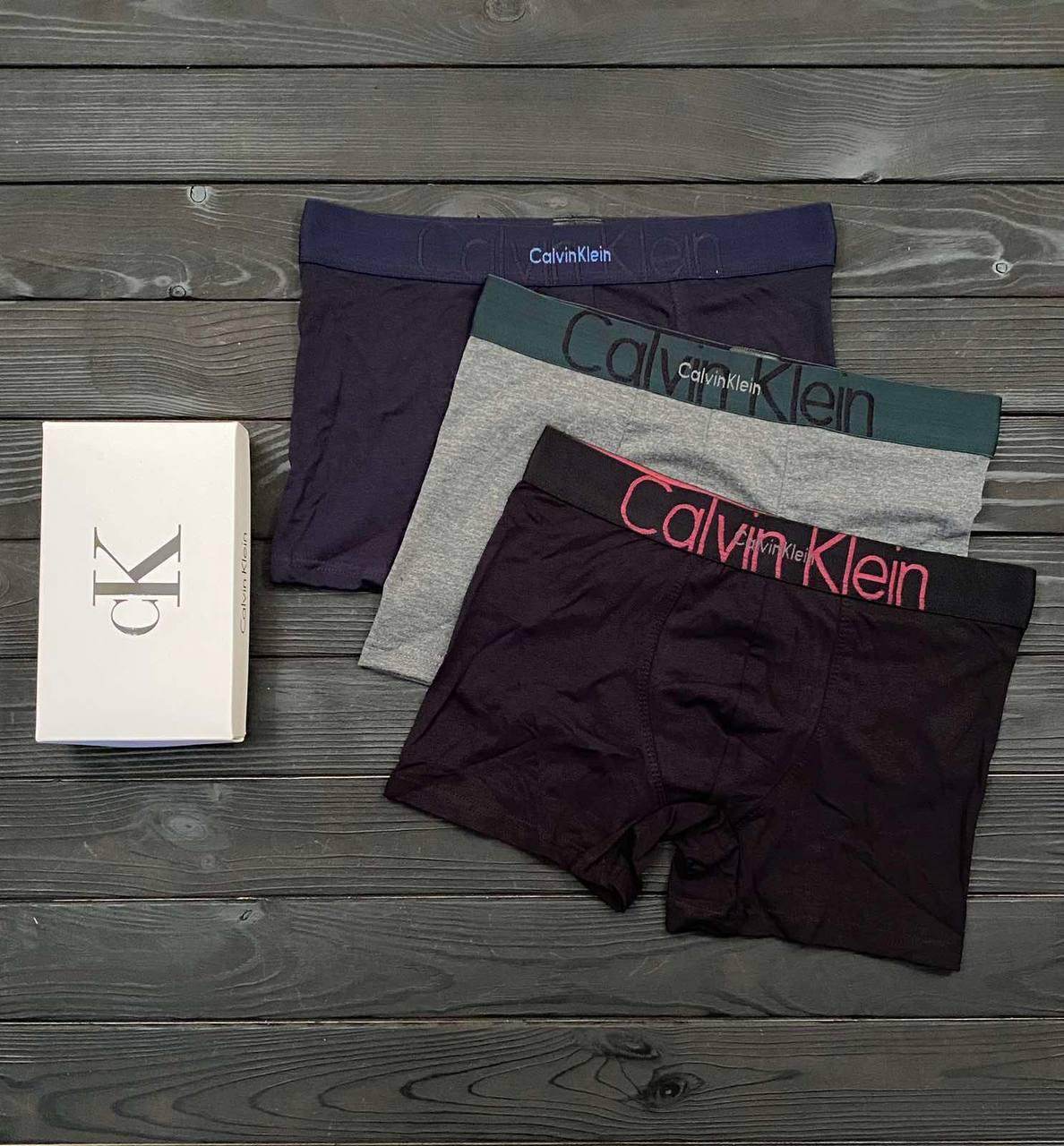 Чоловічий набір штанів Calvin Klein 3 штуки набір стильних чоловічих боксерів Келвін Кляйн L, фото №1