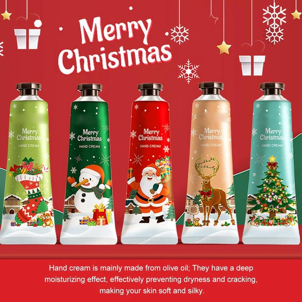 Набір різдвяних кремів для рук, міні-набір кремів для рук, 5 шт, фото №4