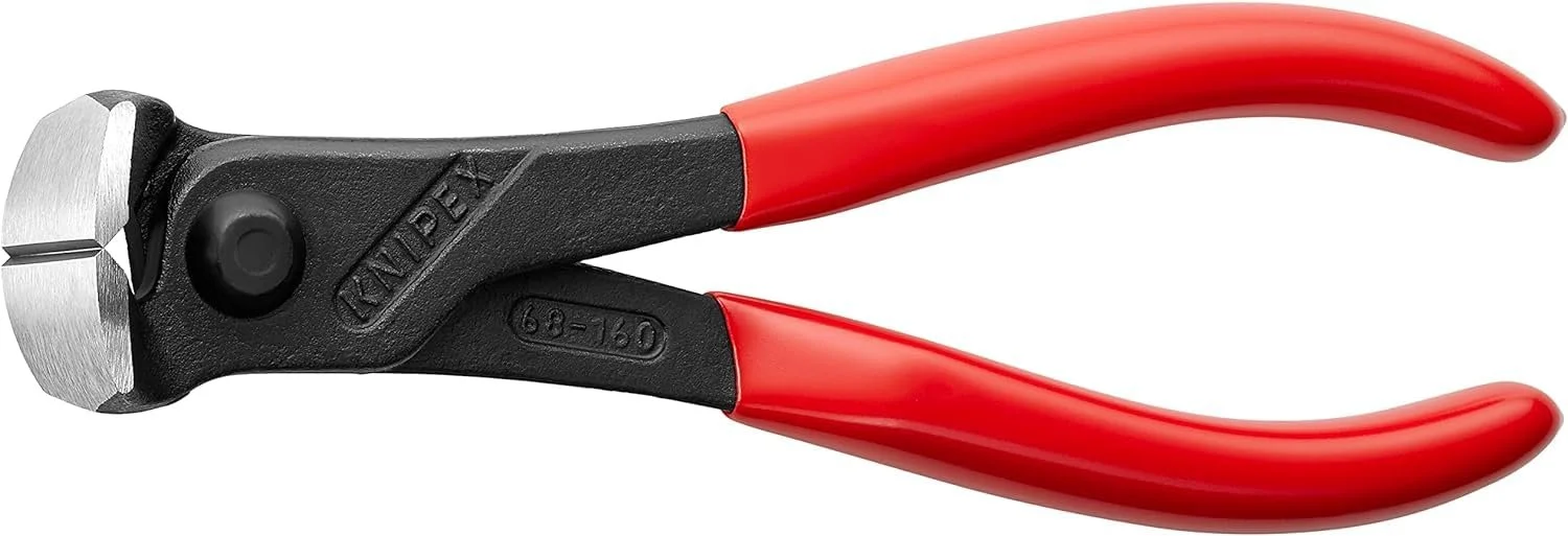 Клещи торцевые KNIPEX 68 01 160 с пластиковым покрытием, черные, атрaментированные, 160 мм, фото №3