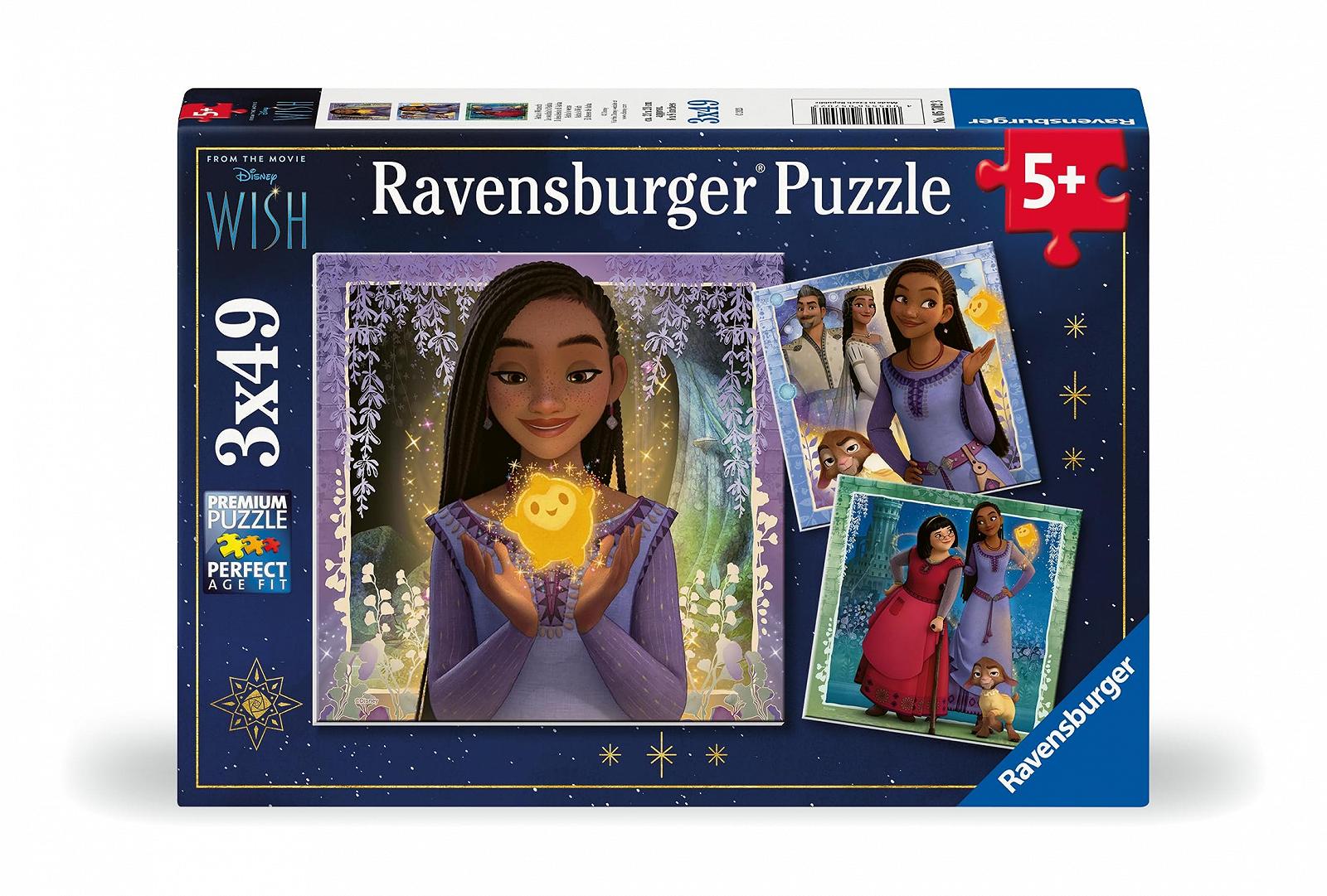 Детский пазл Ravensburger Disney Wish Asha's Wish 3 x 49 деталей (05702), фото №1