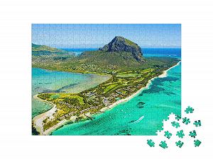 Пазл puzzleYOU Mauritius "Голубая лагуна у подножия Ле-Морн-Брабан, Маврикий" 500 элементов synthetic.ua - Фото 1