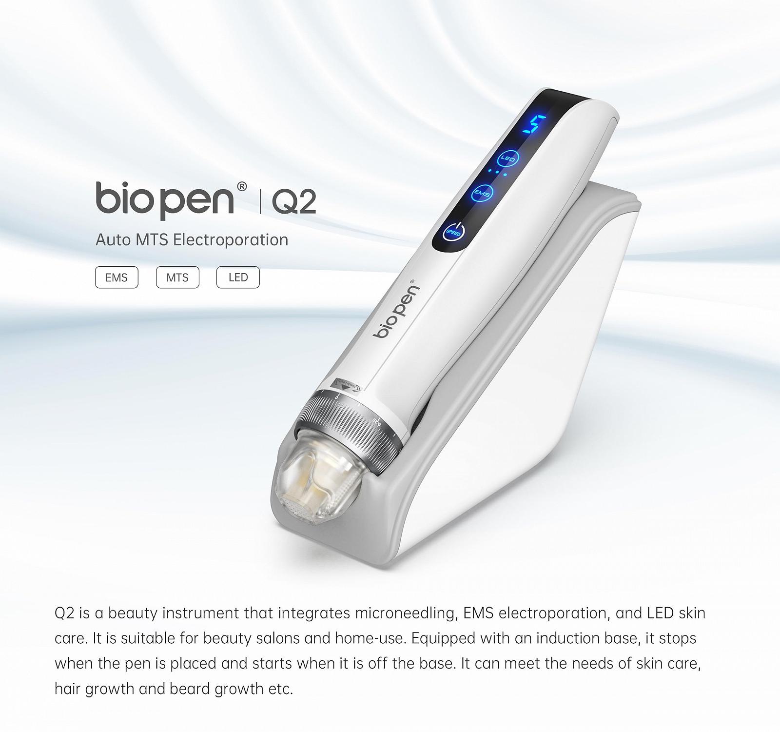 Ручка для микронидлинга Bio-Q2 Professional Wireless Derma, автоматическая зарядка, для лица и тела, с 6 картриджами 0,25 мм (2 x 9 Pin + 2 x 25 Pin + 2 x 14 Pin), фото №2