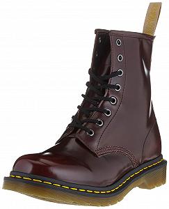 Черевики Dr. Martens 1460 Vegan Cambridge Brush Вишнево-червоний - Фото 1