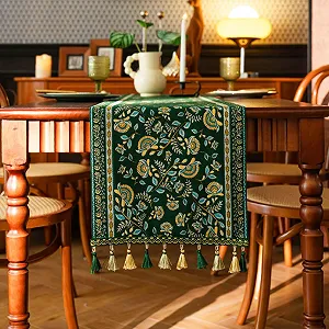 Купити Скатертина-ранер American Rustic Jacquard Double Layer Reversible 13x78 дюймів Green - Фото 1 Скатертина-ранер American Rustic Jacquard Double Layer Reversible 13x78 дюймів Green - Фото 1
