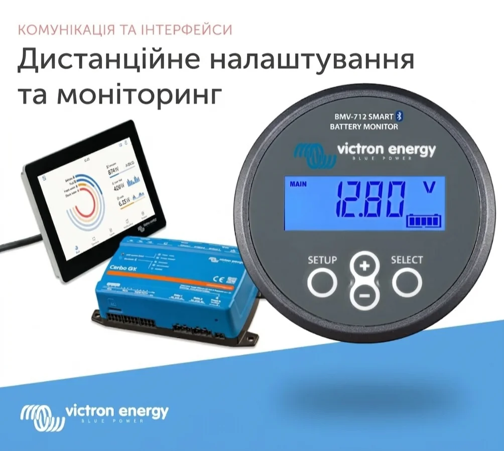 Монітор акумулятора Victron Energy BMV-712 з шунтом та дисплеєм Сірий, фото №4