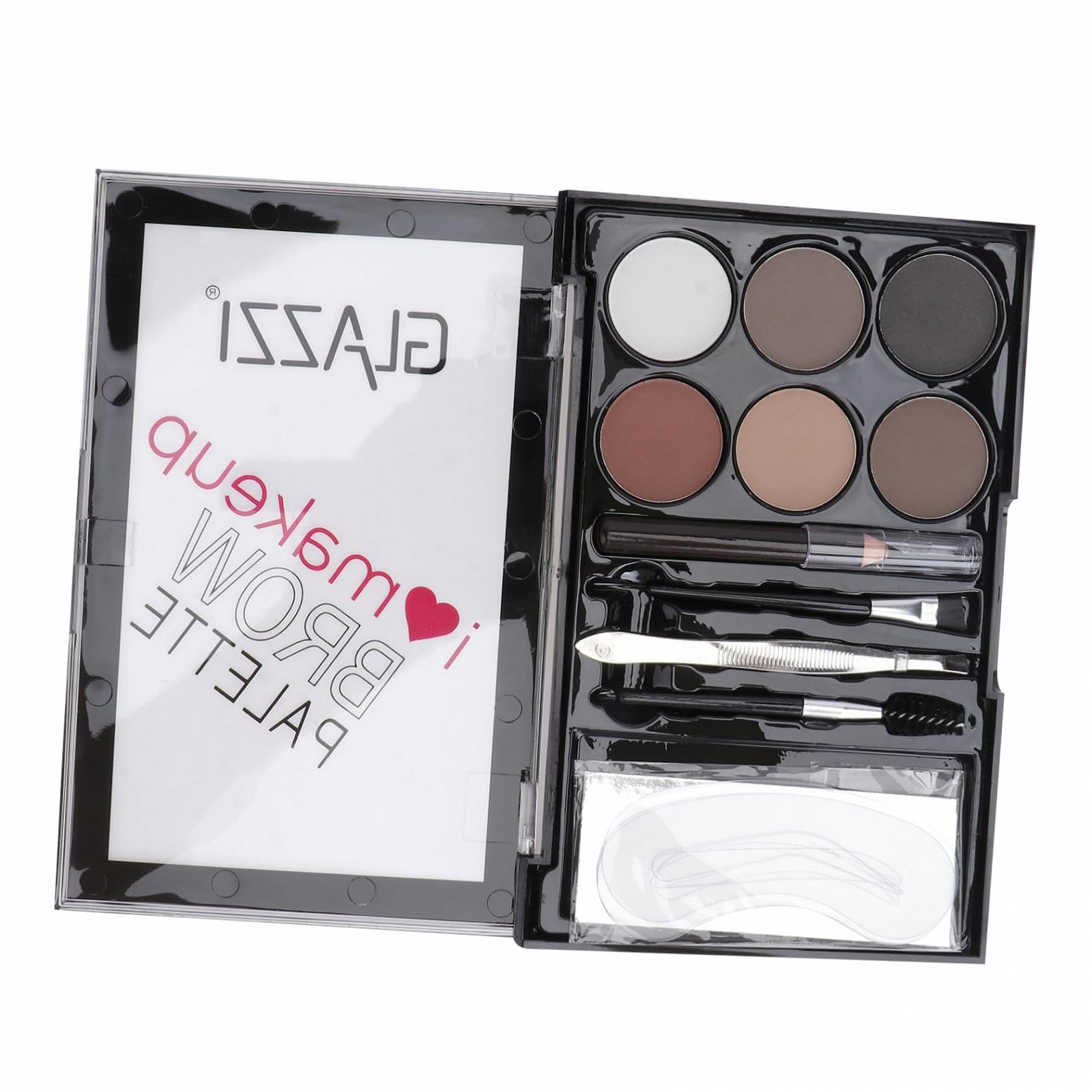 Набор SOESFOUFU 1 Satz Augenbrauenpuder-Set с кистями для бровей стойкая пудра для бровей шесть цветов, фото №1