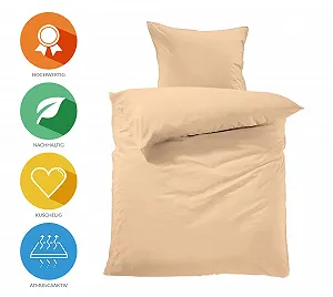 Постільна білизна Lavea Jasmin Series 100 x 135 см 1 підковдра + 1 наволочка 40 x 60 см Капучино synthetic.ua - Фото 1