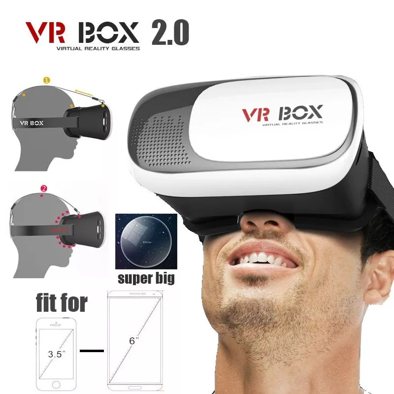 3D Очки виртуальной реальности с пультом управления для телефона VRBOX 2.0 ВиАр шлем, фото №8