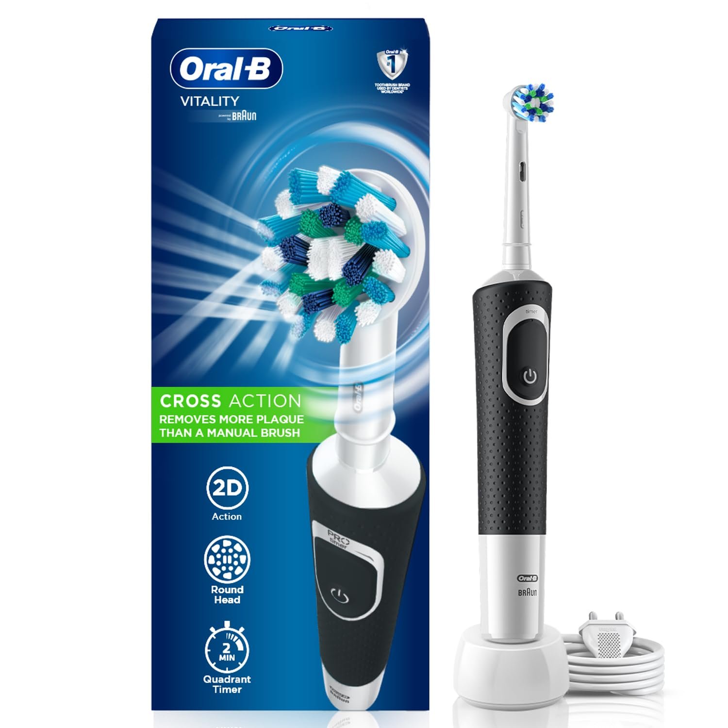 Електрична зубна щітка ORAL-B Vitality 100 Cross Action Negro, фото №1