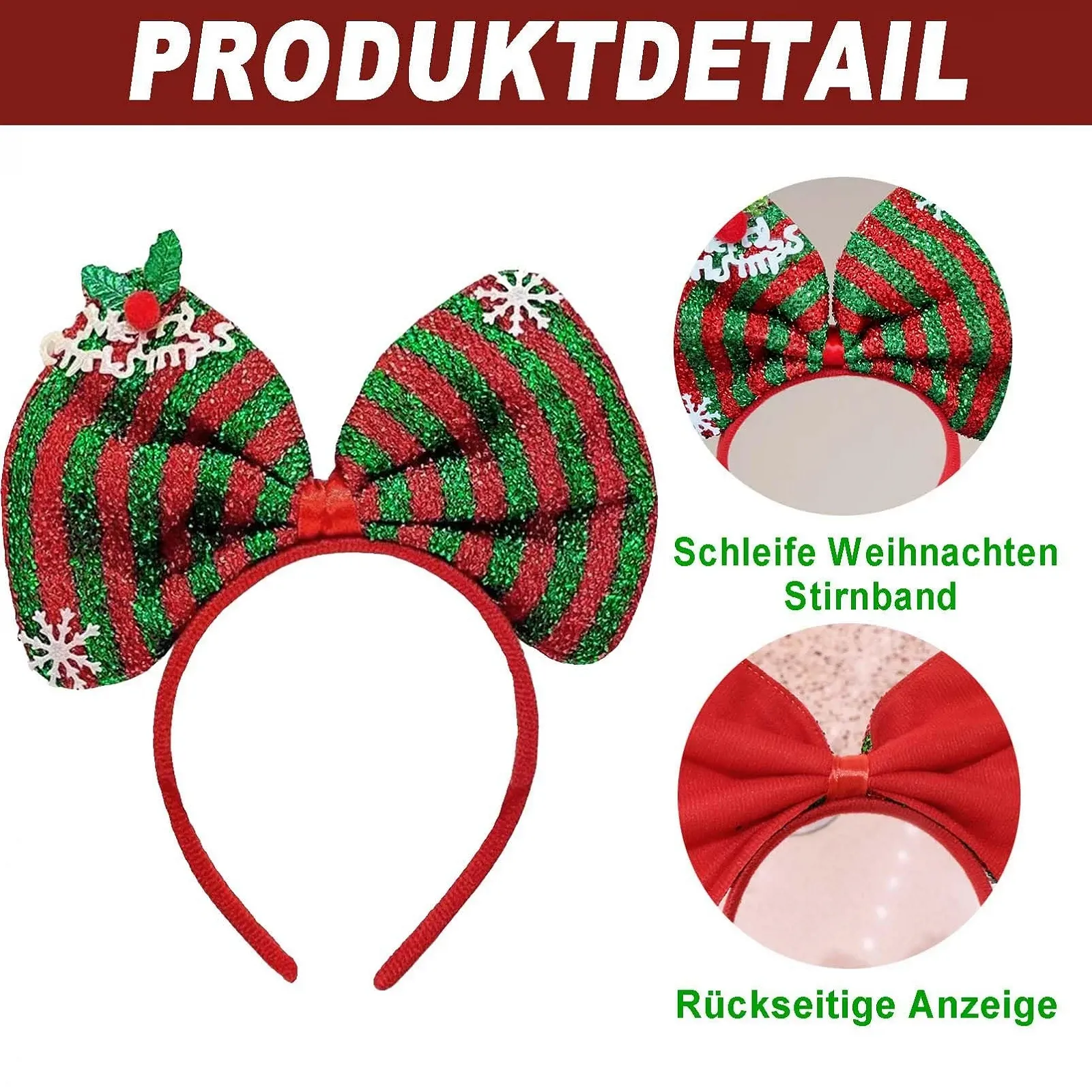 Обруч EONFAVE Рождественский, фото №2