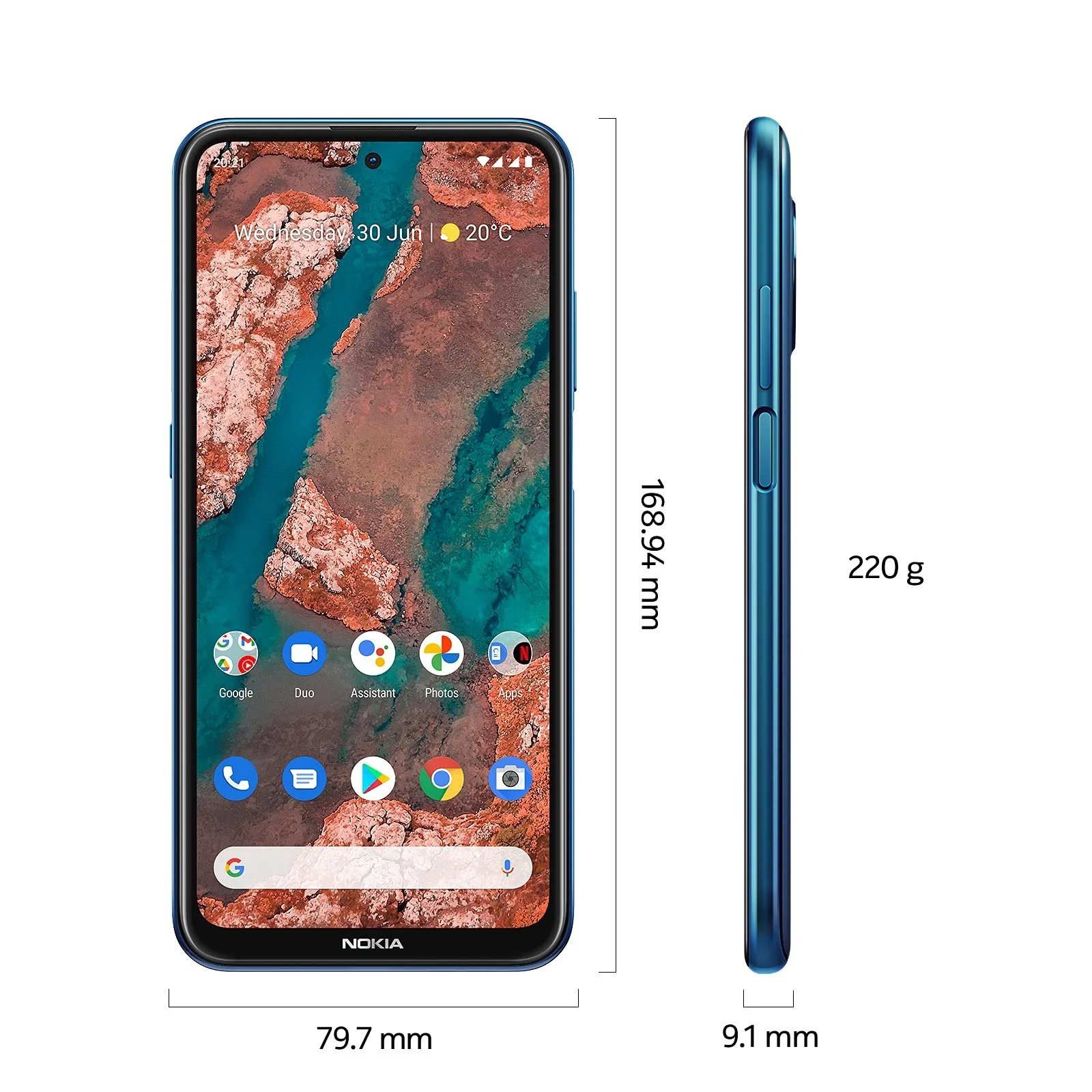 Смартфон Nokia X20 5G Dual SIM 8/128GB 64MP 6.67" Full HD+ Android 11 Nordic Blue, фото №3 Смартфон Nokia X20 5G Dual SIM 8/128GB 64MP 6.67" Full HD+ Android 11 Nordic Blue, фото №3