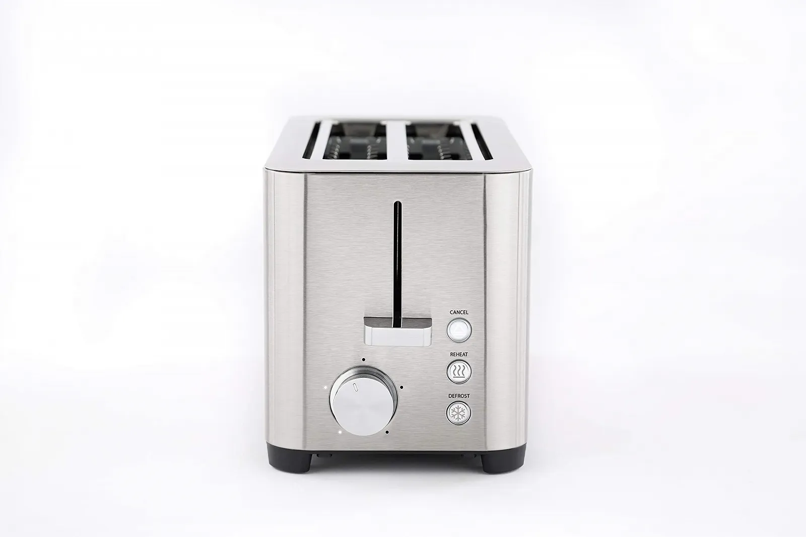 Тостер CASO Classico T 4 Design, корпус з нержавіючої сталі, оптимальне регулювання рівня підсмажування на 5 рівнях, включає насадку для булочок, з додатковим підігрівом, функцією розморожування, для 4 скибочок тосту, фото №7