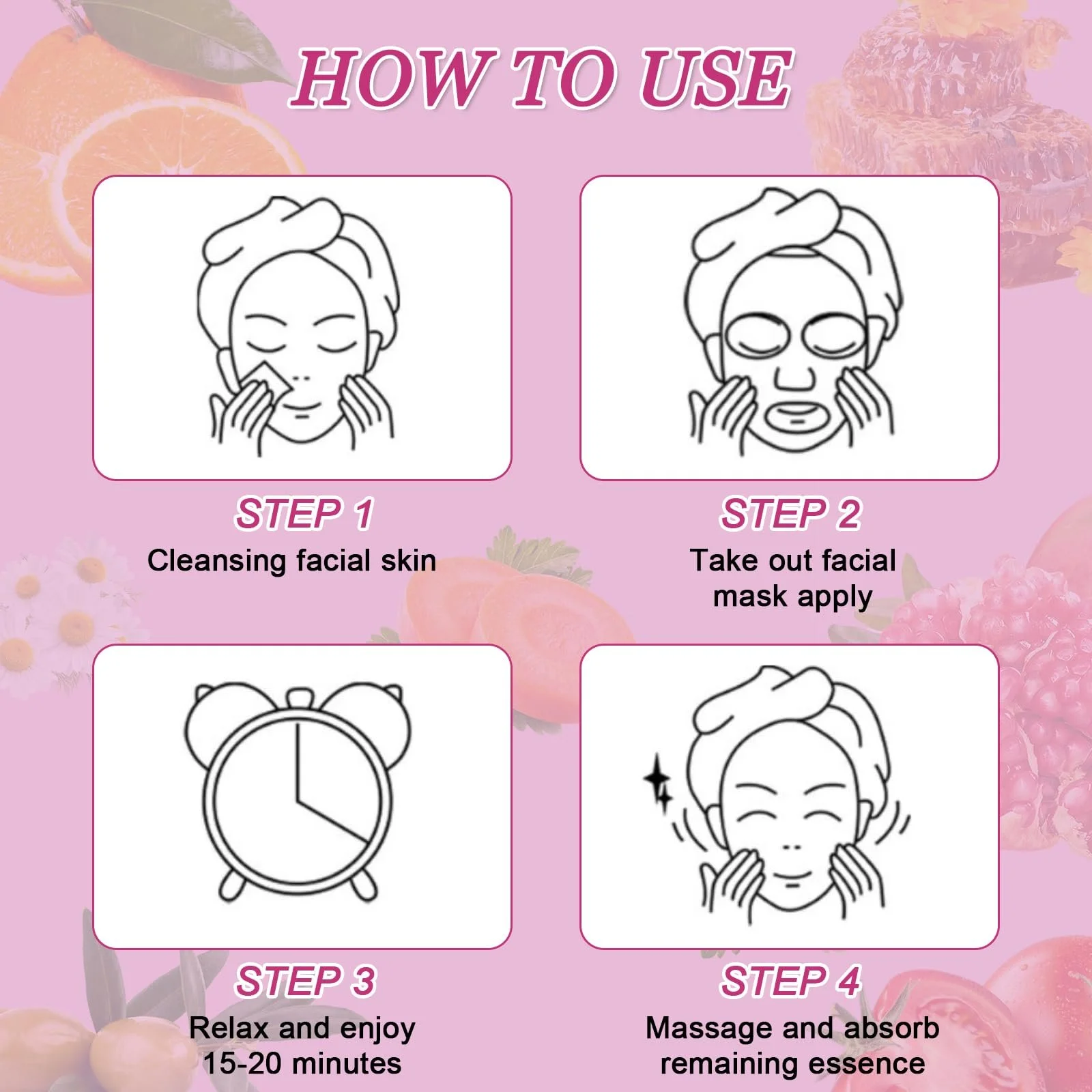 Тканинна маска для обличчя Ledeak Набір з 10 штук, фото №7