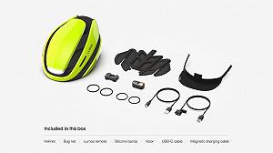 Шолом Lumos Ultra Smart Bicycle, передні та задні LED ліхтарі, покажчики поворотів, стоп-сигнали, Bluetooth, M/L, Electric Lime synthetic.ua - Фото 1