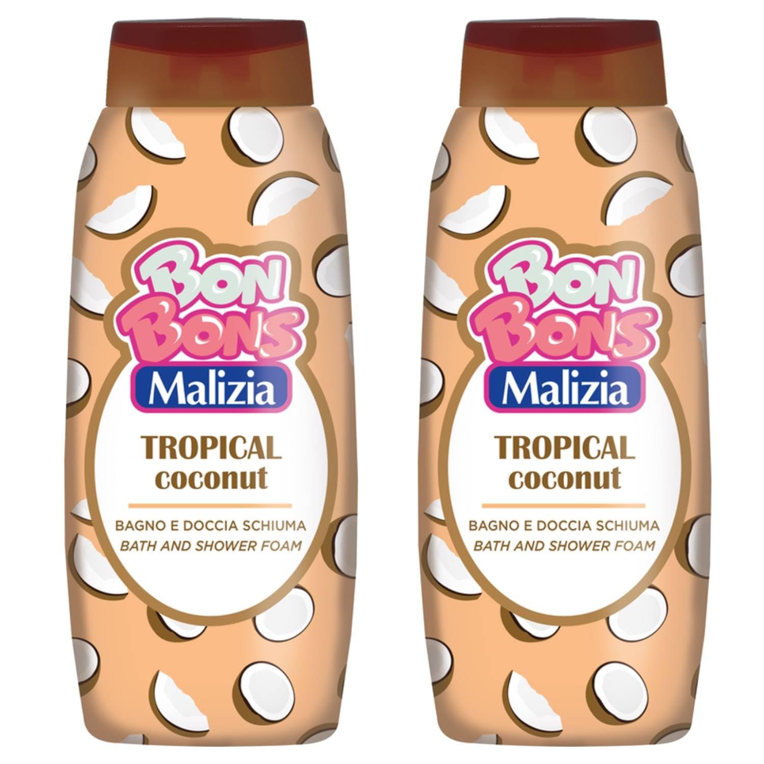 Піна для ванни Malizia Tropical Coconut ніжна та кремова формула 500 мл, упаковка 2 шт., фото №1 Піна для ванни Malizia Tropical Coconut ніжна та кремова формула 500 мл, упаковка 2 шт., фото №1