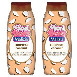 Піна для ванни Malizia Tropical Coconut ніжна та кремова формула 500 мл, упаковка 2 шт. - Фото 1