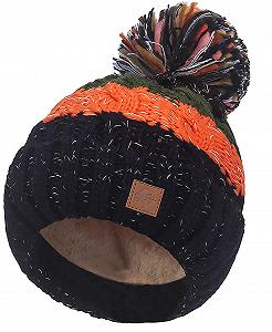 Зимняя шапка-бини для девочек Morefaz Ltd с большим помпоном - Фото 1