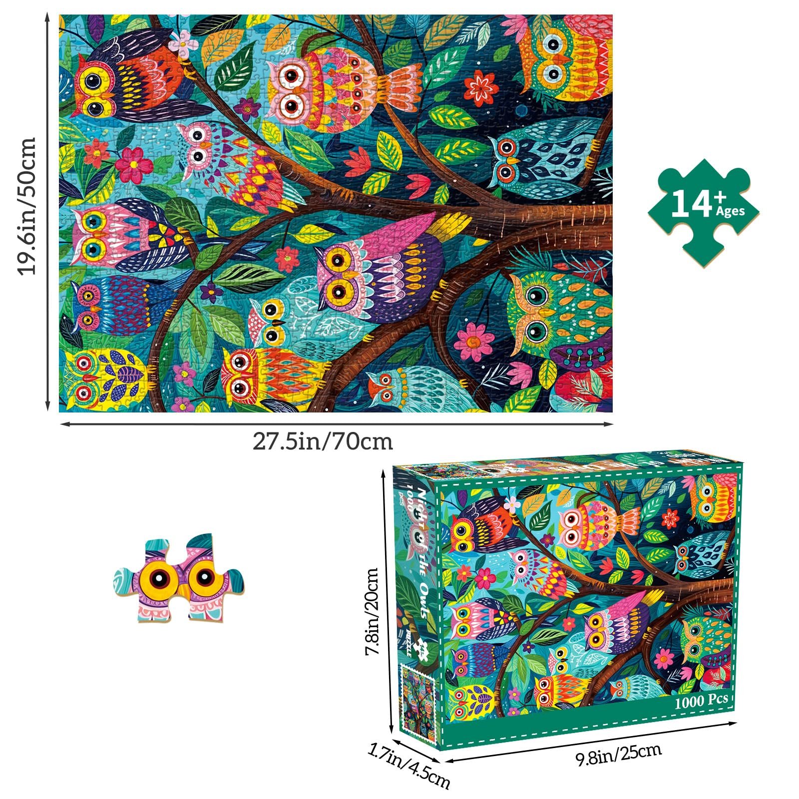 Пазл Night of the Owls 1000 елементів, фото №2 Пазл Night of the Owls 1000 елементів, фото №2