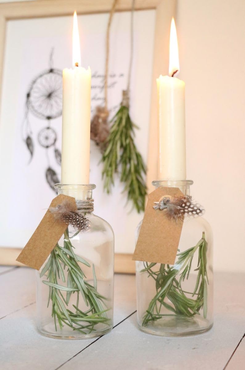 Пляшка NaDeco Вази Висота 12 см Діаметр 7 см Свічник Винтажний Дизайн, фото №3