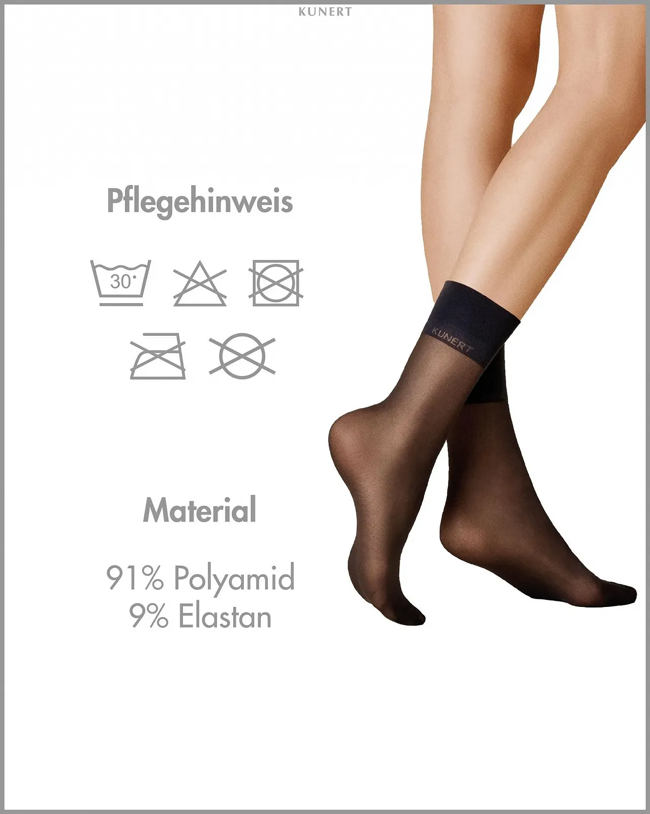 Носки KUNERT Satin Look 20 с поясом без давления, 20 ден, фото №3