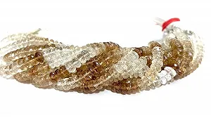 Бусины из натурального топаза, рондель, ограненные, 7 мм, нить длиной 22,86 см ожерелья, браслета - Фото 1