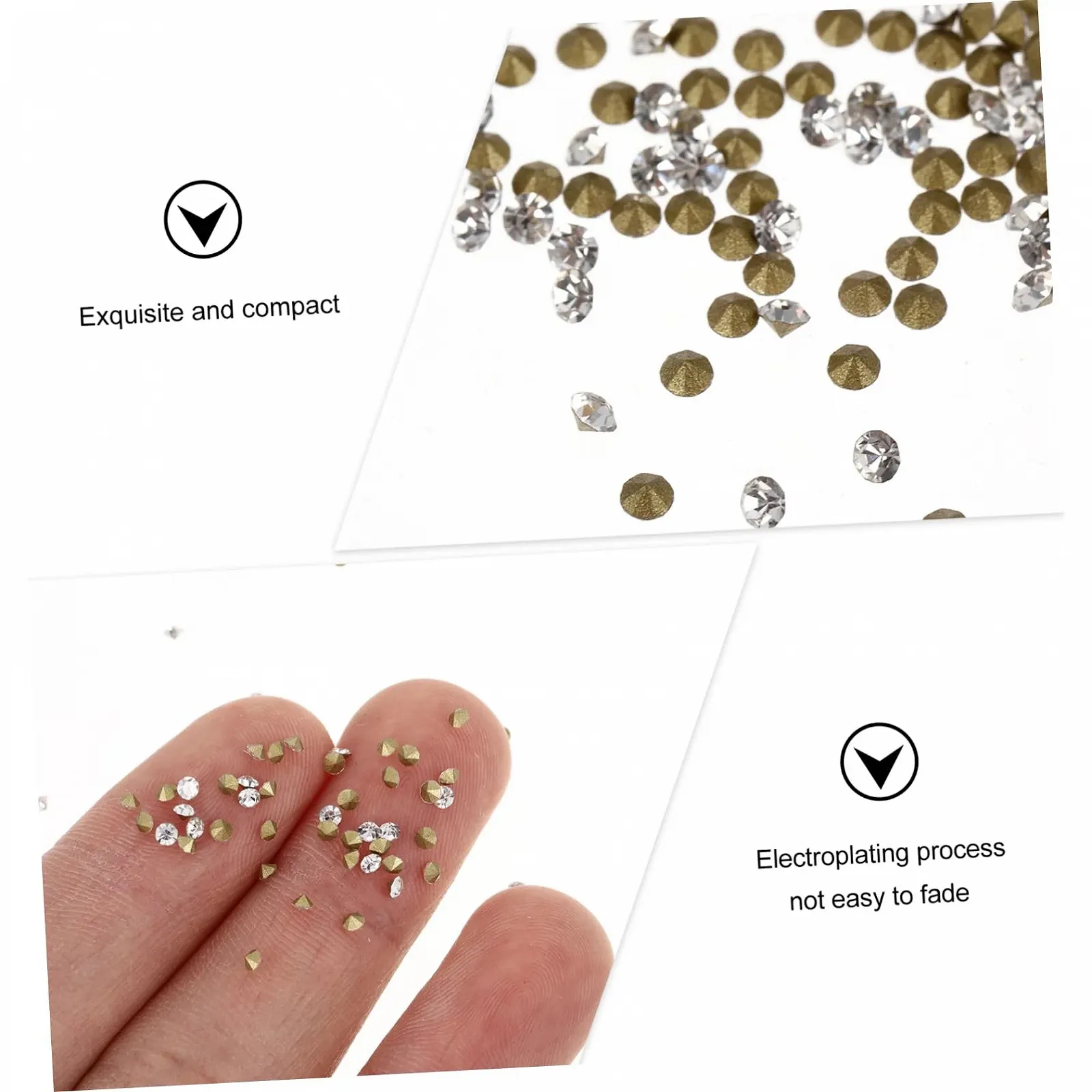 Стрази для нігтів Healvian Czech Diamond, фото №2