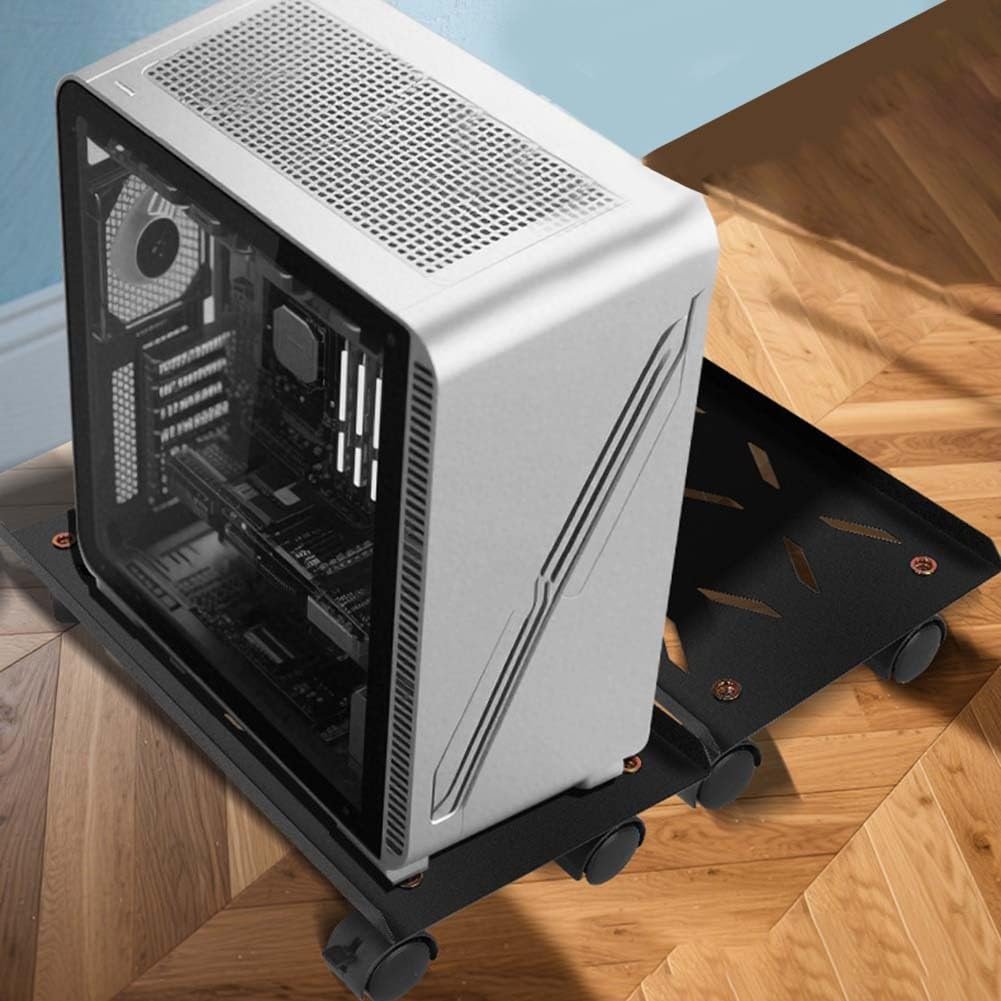 Регульована Підставка для Комп'ютера Сталь з Колесами, фото №3 Регульована Підставка для Комп'ютера Сталь з Колесами, фото №3