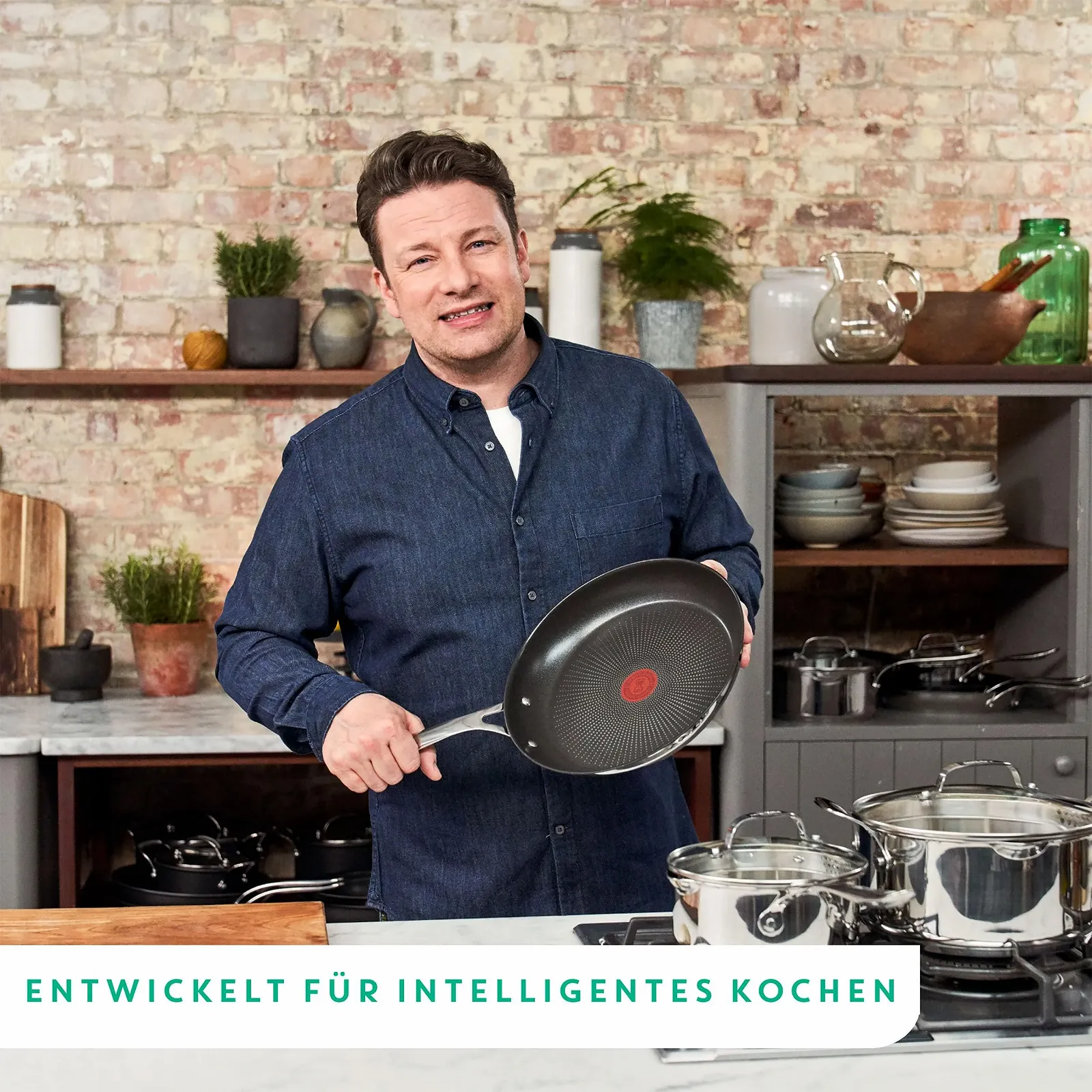 Соковорода Tefal Jamie Oliver by Cook's Direct 28 см Антипригарное покрытие, Термосигнал, Ручка на заклепках, Подходит для индукционных плит, Нержавеющая сталь, E3041934, фото №3 Соковорода Tefal Jamie Oliver by Cook's Direct 28 см Антипригарное покрытие, Термосигнал, Ручка на заклепках, Подходит для индукционных плит, Нержавеющая сталь, E3041934, фото №3