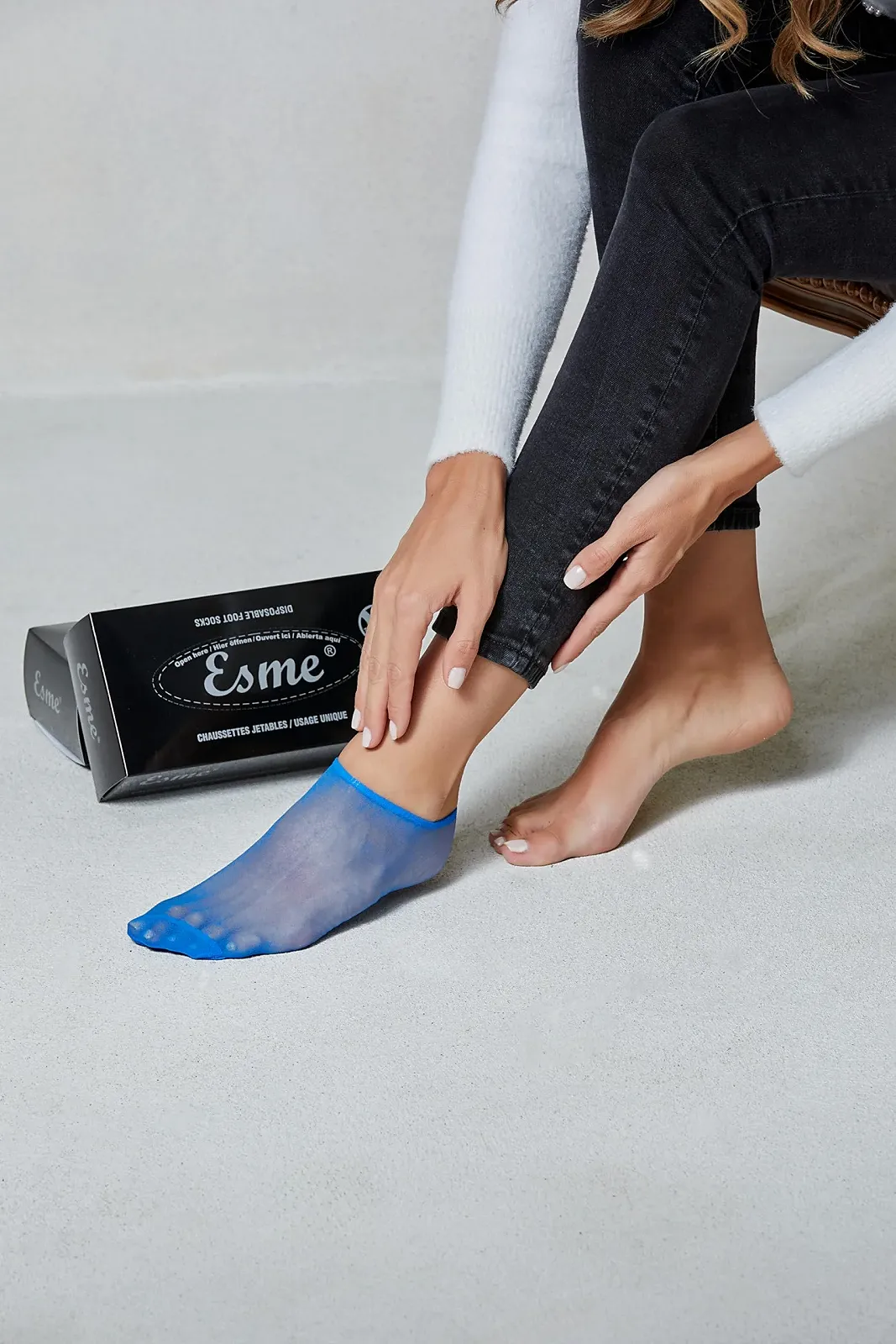 Шкарпетки Esme 20 Den, одноразові, для жінок та чоловіків, One Size, 100 штук/упаковка, фото №2