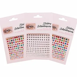 Стрази Самоклеючі 495 штук для макіяжу очей Райдужні - Фото 1